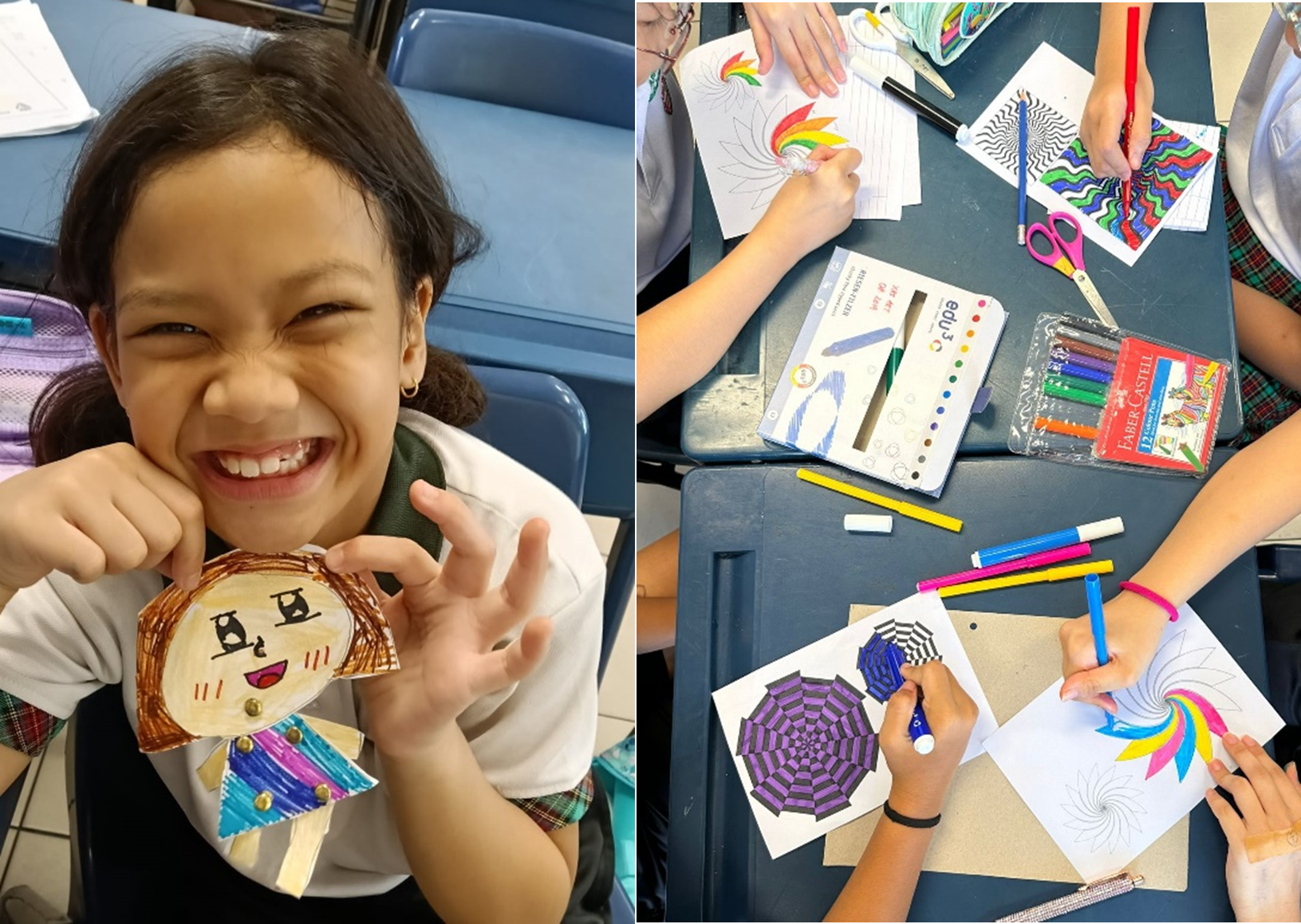 student engaging in classroom